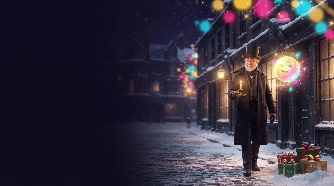 Christmas Carol Megaways — иллюстрация к слоту Pragmatic Play (Рождество, Диккенс, призраки)