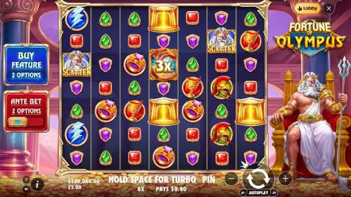 Fortune of Olympus — скриншот игрового поля