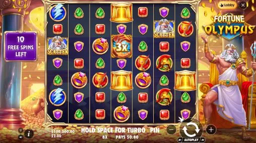 Fortune of Olympus — скриншот игрового поля